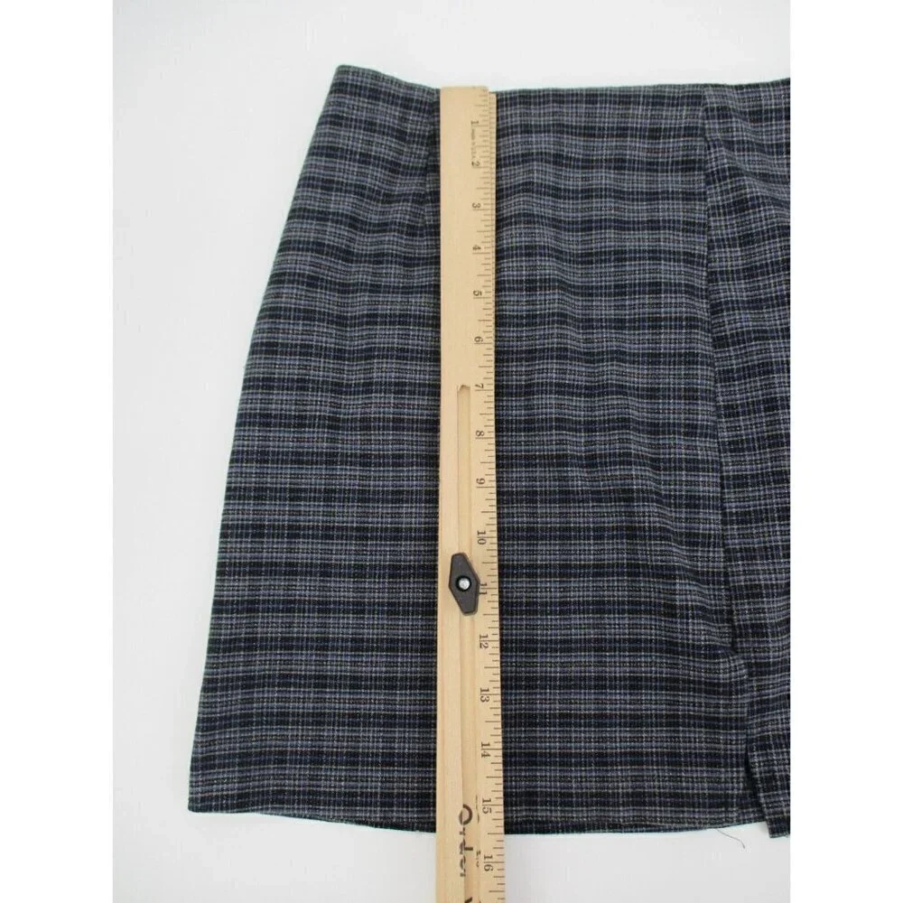 Younique Clothing Juniors Skirt 9 Plaid Preppy Zipper Unlined Made in USA Casual